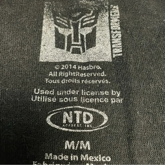 Transformers Retro 2014 Men’s Medium Black Decepticon Logo - Picture 3 of 5